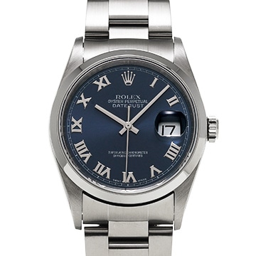 ロレックス デイトジャスト 36 16200 ブルー メンズ 時計 【中古】【wristwatch】