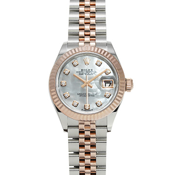 ロレックス レディ デイトジャスト 279171NG ホワイトシェル/ダイヤモンド レディース 時計 【中古】【wristwatch】