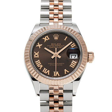 ロレックス レディ デイトジャスト 28  279171 チョコレートブラウン レディース 時計 【中古】【wristwatch】