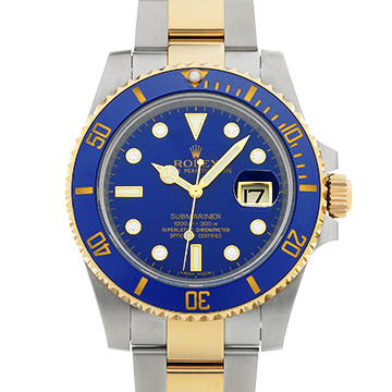 ロレックス サブマリーナ デイト 116613GLB ブルー/ダイヤモンド メンズ 時計 【中古】【wristwatch】