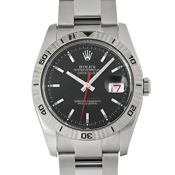 ロレックス デイトジャスト 36 ターノグラフ 116264 ブラック メンズ 時計 【中古】【wristwatch】
