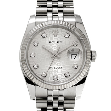 ロレックス デイトジャスト 36 116234G シルバーコンピュータ/ダイヤモンド メンズ 時計 【中古】【wristwatch】