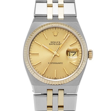 ロレックス オイスタークォーツ デイトジャスト 17013 シャンパン メンズ 時計 【中古】【wristwatch】