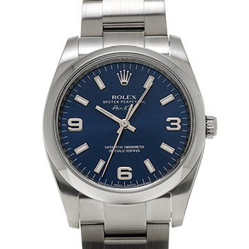 ロレックス オイスターパーペチュアル エアキング 114200 ブルー メンズ 時計 【中古】【wristwatch】