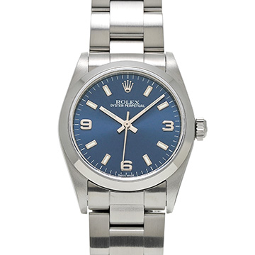 ロレックス オイスターパーペチュアル 77080 ブルー ユニセックス 時計 【中古】【wristwatch】