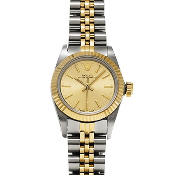 ロレックス オイスターパーペチュアル 67193 シャンパン レディース 時計 【中古】【wristwatch】