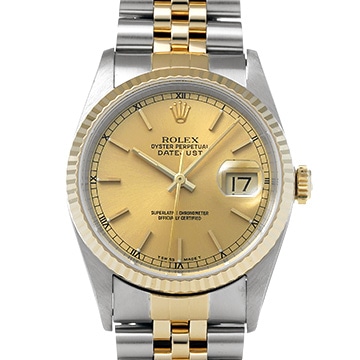 ロレックス デイトジャスト 16233 シャンパン メンズ 時計 【中古】【wristwatch】
