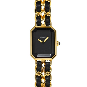 シャネル プルミエール M H0001 ブラック レディース 時計 【中古】【wristwatch】