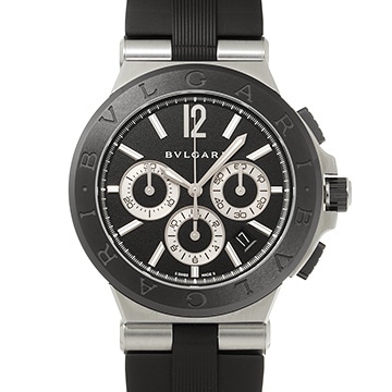 ブルガリ ディアゴノ セラミック クロノグラフ DG42BSCVDCH ブラック メンズ 時計 【中古】【wristwatch】