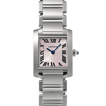 カルティエ タンク フランセーズ SM W51035Q3 シルバー レディース 時計 【中古】【wristwatch】