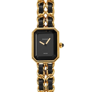シャネル プルミエール L H0001 ブラック レディース 時計 【中古】【wristwatch】