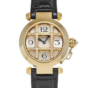 カルティエ パシャ グリッド ドゥ カルティエ 32mm WJ11951G シルバー レディース 時計 【中古】【wristwatch】