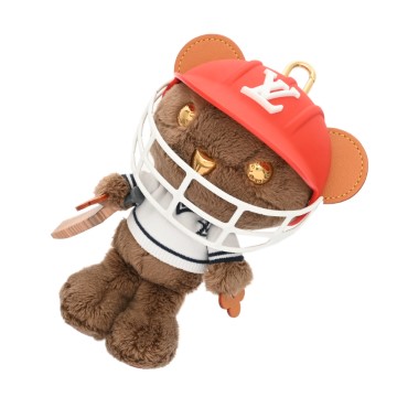 ルイ ヴィトン バッグチャーム LV ルイ ベア クリケット ブラウン/マルチカラー M03678 ポリエステル ユニセックス 【未使用】【other】