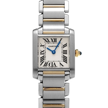 カルティエ タンク フランセーズ SM W51007Q4 シルバー レディース 時計 【中古】【wristwatch】