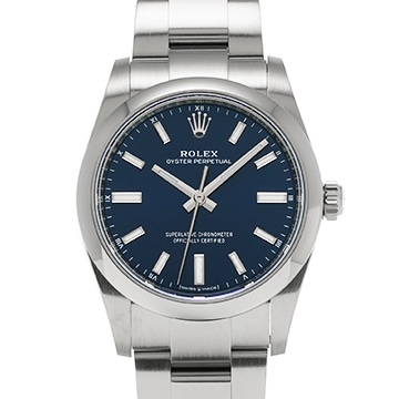 ロレックス オイスターパーペチュアル 34 124200 ブライトブルー ユニセックス 時計 【中古】【wristwatch】