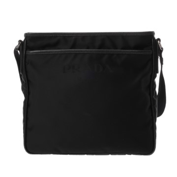プラダ ショルダーバッグ ブラック 2VH797 ナイロン/サフィアーノレザー レディース バッグ 【中古】【bag】