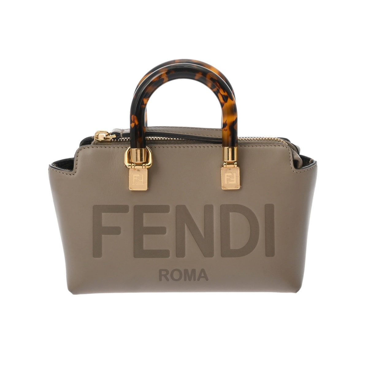 フェンディ バイザウェイ ミニ FENDI ROMA グレージュ 8BS067 ABVL 229-10429 カーフレザー レディース バッグ 【中古】【bag】