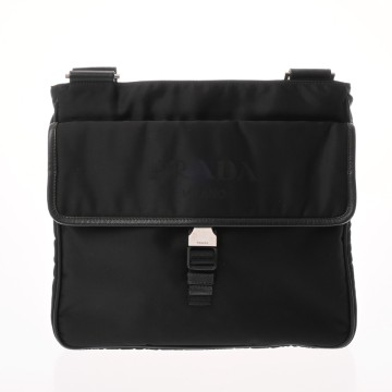 プラダ ショルダーバッグ ブラック 2VH269 サフィアーノレザー/ナイロン ユニセックス バッグ 【中古】【bag】