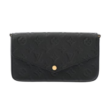 ルイ ヴィトン モノグラムアンプラント ポシェットフェリシー ノワール M82477 レザー レディース バッグ 【中古】【bag】