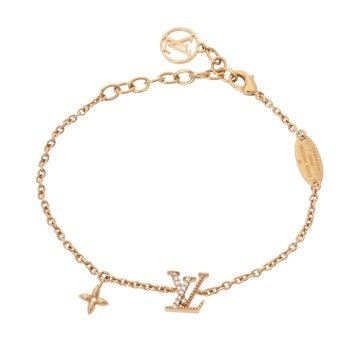 ルイ ヴィトン ブレスレット LV アイコニック ゴールド M00587 メタル/ストラス レディース ジュエリー 【中古】【jewelry】