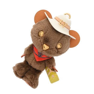 ルイ ヴィトン バッグチャーム LV ルイ ベア ブラウン/レッド M03176 フェイクファー ユニセックス 【中古】【other】