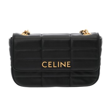セリーヌ チェーンショルダー ブラック 111273EYD.38NO カーフ レディース バッグ 【新品】【bag】