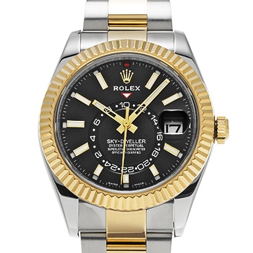 ロレックス スカイドゥエラー 326933 ブライトブラック メンズ 時計 【中古】【wristwatch】