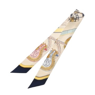 エルメス ツイリー GRAND APPARAT クリーム系/マルチカラー 061364S シルク100％ レディース 【新品】【other】