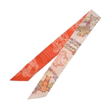 エルメス ツイリー BRIDES DE GALA EN FLEURS ベージュ/オレンジ/レッド/マルチカラー シルク100％ レディース 【新品】【other】