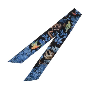 エルメス ツイリー EQUATEUR ブラック/ ブルー / マルチカラー 061798S シルク100％ レディース 【新品】【other】