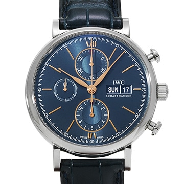 IWC ポートフィノ クロノグラフ IW391036 ブルー メンズ 時計 【中古】【wristwatch】