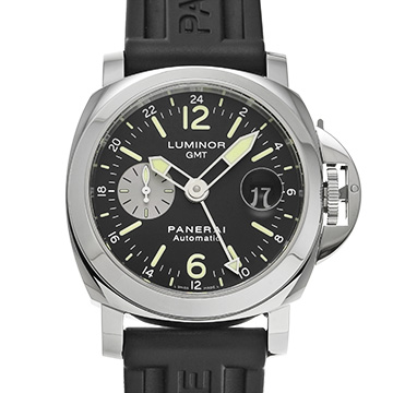 パネライ ルミノール GMT PAM00088 ブラック/シルバー メンズ 時計 【中古】【wristwatch】