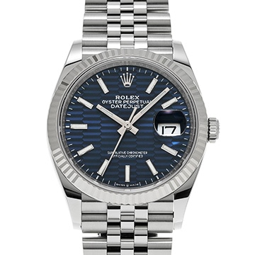 ロレックス デイトジャスト 36 126234 ブルーフルーテッドモチーフ メンズ 時計 【中古】【wristwatch】