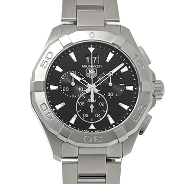 タグ ホイヤー アクアレーサー クォーツ クロノグラフ CAY1110.BA0927 ブラック メンズ 時計 【中古】【wristwatch】