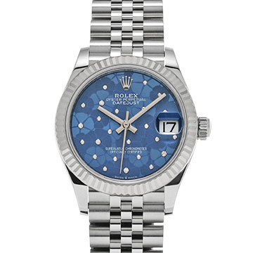 ロレックス デイトジャスト 31 278274 アズーロブルー フローラルモチーフ/ダイヤモンド ユニセックス 時計 【中古】【wristwatch】