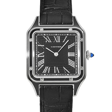 カルティエ サントス デュモン LM WSSA0046 ブラック メンズ 時計 【中古】【wristwatch】