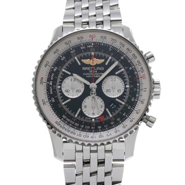 ブライトリング ナビタイマー GMT AB044121/BD24 ブラック/シルバー メンズ 時計 【中古】【wristwatch】