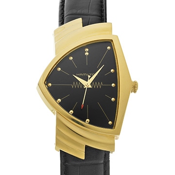 ハミルトン ベンチュラ クォーツ H24301731 ブラック メンズ 時計 【中古】【wristwatch】