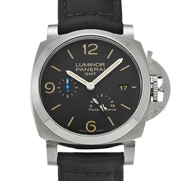 パネライ ルミノール GMT パワーリザーブ PAM01321 ブラック メンズ 時計 【中古】【wristwatch】