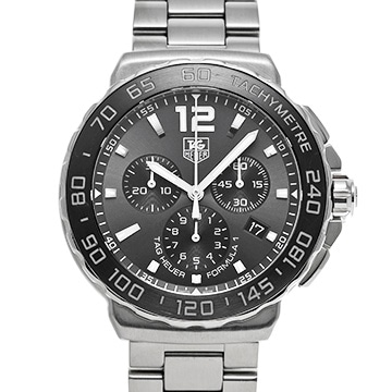 タグ ホイヤー フォーミュラ1 クォーツ クロノグラフ CAU1115.BA0858 グレー/ブラック メンズ 時計 【中古】【wristwatch】