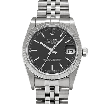 ロレックス デイトジャスト 78274 ブラック ユニセックス 時計 【中古】【wristwatch】