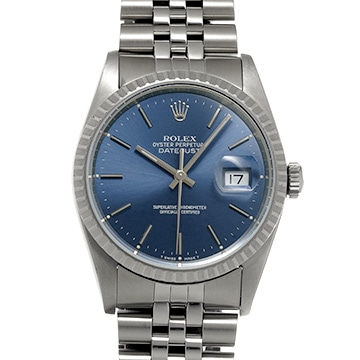 ロレックス デイトジャスト 16220 ブルー メンズ 時計 【中古】【wristwatch】
