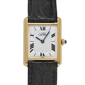 カルティエ マスト タンク LM W1009554 ホワイト ユニセックス 時計 【中古】【wristwatch】