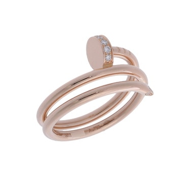 カルティエ ジュストアンクル リング ダブル SM #50 ゴールド K18ピンクゴールド PG レディース ジュエリー 【中古】【jewelry】