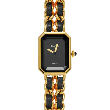 シャネル プルミエール M H0001 ブラック レディース 時計 【中古】【wristwatch】