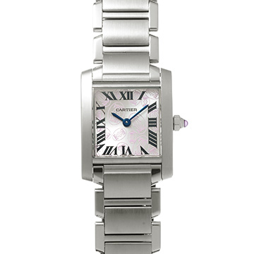 カルティエ タンク フランセーズ SM W51031Q3 シルバー レディース 時計 【中古】【wristwatch】