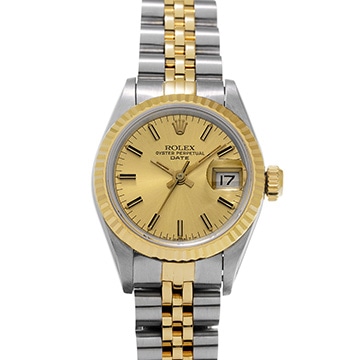 ロレックス デイトジャスト 69173 シャンパン レディース 時計 【中古】【wristwatch】