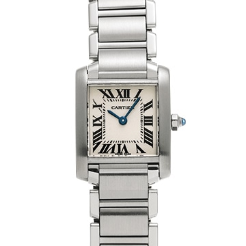 カルティエ タンクフランセーズ SM W51008Q3 シルバー レディース 時計 【中古】【wristwatch】
