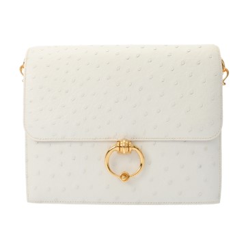 エルメス セクアナ 22 ブロン オーストリッチ レディース バッグ 【中古】【bag】