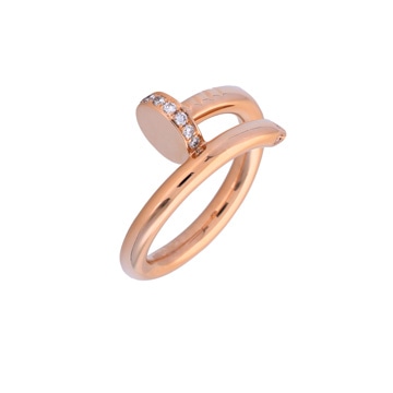カルティエ ジュストアンクル リング #49 ゴールド K18ピンクゴールド PG レディース ジュエリー 【中古】【jewelry】